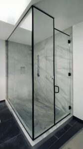 Channeled-Framed-Shower-Door-Euro-Style-Framed-Shower-Door-Phoenix-Arizona