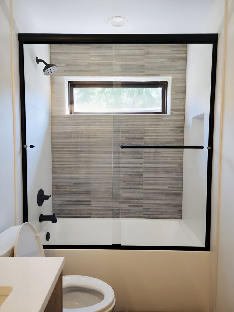 Euro-Style-Framed-Shower-Door-Matte-BlackPhoenix-Arizona