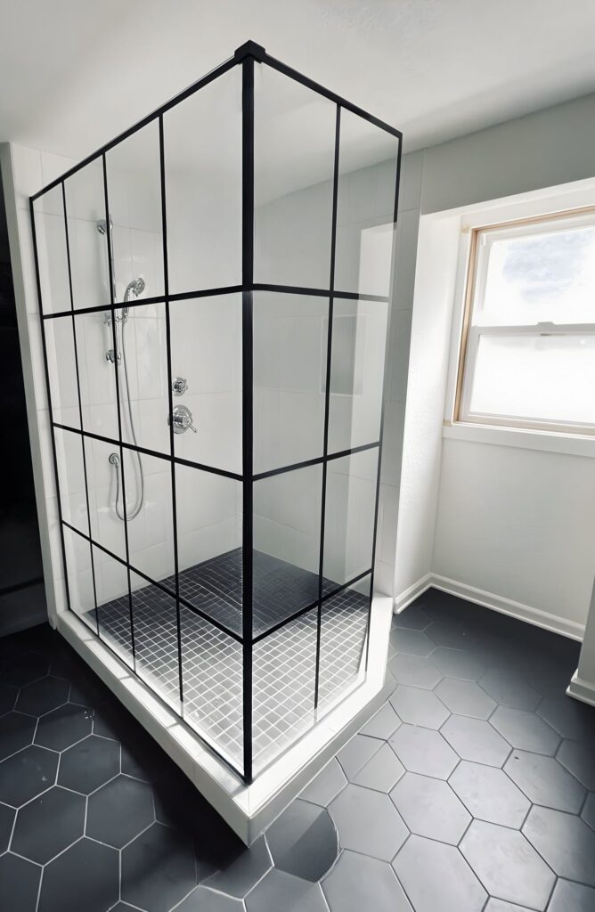 Framed-Gridded-Shower-Door