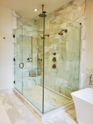 frameless shower door, shower doors, custom shower doors